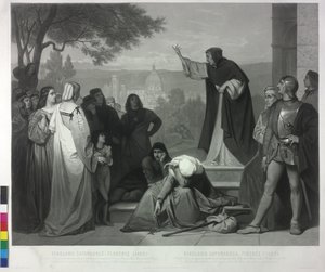 1493 Homilia de Savonarola em Florença de Pierre Cottin