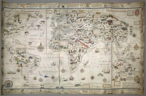 Adicionar mapa do mundo MS 24065 de Pierre Desceliers