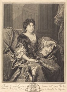 Maria de Laubespine de Pierre Drevet after Nicolas de Largillierre