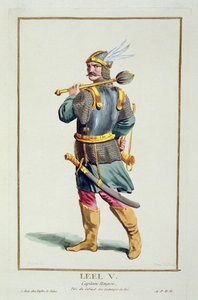 Leel V de &39;Réuil des Estampes, representando Ranges and Dignites, seguindo o figurino de todas as nações existentes&39;, publicado em 1780 (gravura colorida à mão) de Pierre Duflos