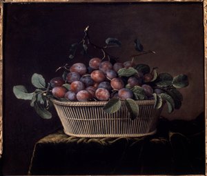Pintura Cesta de Ameixas de Pierre Dupuis