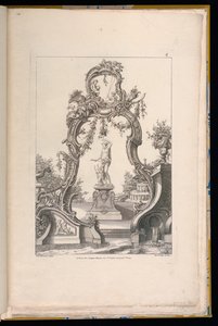 Cartouche e fonte com Vênus e Amor
