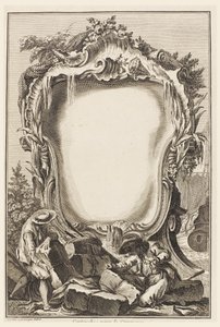 Cartucho para Comércio (Cartucho Rodeado por Elementos do Comércio Naval)