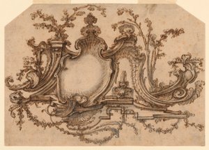 Design para Decoração de Painel com Ornamento Rocaille
