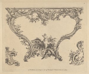 Projeto para uma mesa de console, 1752.