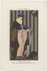 Journal of Ladies and Fashions: the Fashion Illustrators Journal of Ladies and Fashions: Fashion News Journal des Dames et des Modes, Costumes Parisiens, 1913, nº 111: Vestido de veludo (...) de Pierre Emile Legrain