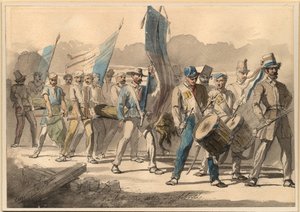 A plantação de uma árvore da liberdade na França em 1848, 1848 de Pierre Eugène Lacoste