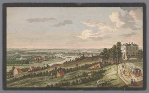 Vista de um rio com navios e barcos na água ao luar 2me. Clair de lune (título no objeto) de Pierre François Basan