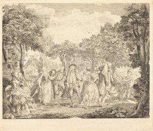 Balé na Ópera de Pierre François Basan after Gabriel Jacques de Saint Aubin