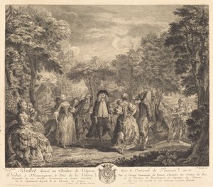Balé na Ópera de Pierre François Basan after Gabriel Jacques de Saint Aubin