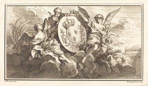 Brasão Real de Luís XV de Pierre François Tardieu or Jacques Nicolas Tardieu after François Boucher