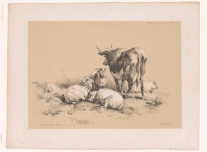 Estudos de quatro ovelhas e uma vaca
Estudos com animais por Cooper (título da série)
Études d