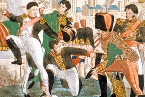 Napoleão I ferido em Ratisbonne (1809) de Pierre Gautherot