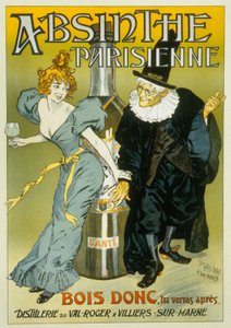 Anúncio francês de Pierre Henri Gelis-Didot e Louis Malteste para "Absinthe parisienne" c. 1900 (cartaz) de Pierre Gelis Didot