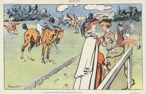 Um jogo de polo. Ilustração para Le Rire
