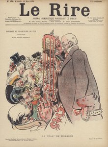 O brinde de Bismarck. Ilustração para Le Rire