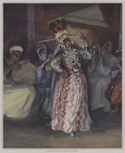 Uma unha de Ouled da rua de Argel (um dançarino de rua do prego de Oulde de Argel)