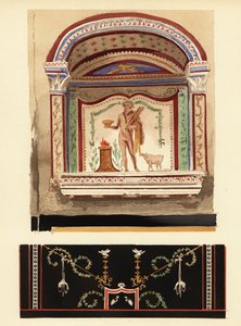 Pintura de nicho de Larário dedicada a Hércules num anexo (Casa del Cenacolo, V