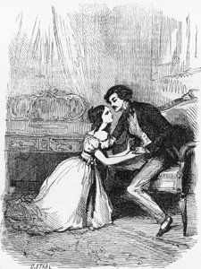 Ilustração para Ovelhas Pretas, romance de Honore de Balzac (1799-1850) da colecção multi-volumes intitulada Human Comedy, gravura de Pierre Gustave Eugene Staal (1817-1882) de Pierre Gustave Eugene (1817 82) Staal