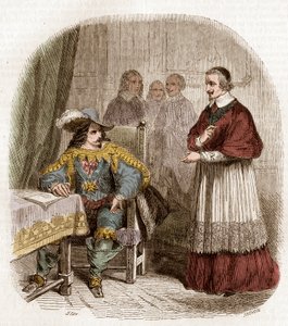 O rei francês Luís XIII e o ministro cadinal de Richelieu fundam a Academie Francaise