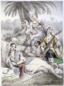 Les Houris - em "Les Femmes mythologiques", desenhos de G. Staal, de Mery e do Cte Foelix, Ed. G. de Gouet
