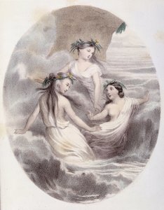 Les Ondines - em "Les Femmes mythologiques", desenhos de G. Staal, de Mery e do Cte Foelix, Ed. G. de Gouet de Pierre Gustave Eugene Staal