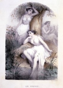 Les nymphs - em "Les femmes mythologiques", desenhos de G. Staal, de Mery e do Cte Foelix, Ed. G. de Gouet de Pierre Gustave Eugene Staal