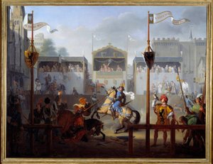 Um torneio no século XIV. Pintura de Pierre Henri Revoil (1776-1842)