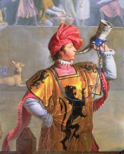 Cena de um torneio no século XIV, detalhe do arauto, detalhe de 1812 de 89702 óleo sobre tela