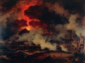 Erupção do Vesúvio (óleo sobre tela) de Pierre Henri de Valenciennes