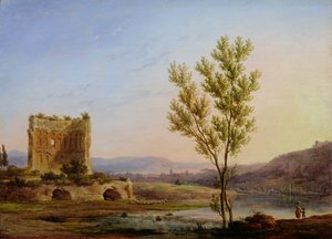 Vista, de, a, subúrbios, de, roma de Pierre Henri de Valenciennes