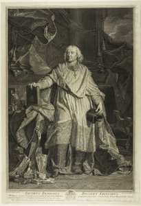Retrato de Jacques Bénigne Bossuet, Bispo de Meaux de Pierre Imbert Drevet
