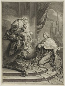 Retrato de Louis de la Vergne de Tressan, conde de Lyon, arcebispo de Rouen de Pierre Imbert Drevet