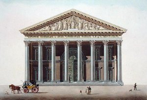 Palais Academique at Ghent, de "Choix des Monuments, Edifices et Maisons les plus remarquables du Royaume des Pays-Bas" de Pierre Jacques Goetghebuer, gravado por L. Roelandt, publicado em 1827 (aquatint) de Pierre Jacques (after) Goetghebuer