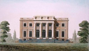 Castelo de Wannegem perto de Oudenaarde, de "Choix des Monuments, Edifices et Maisons les plus remarquables du Royaume des Pays-Bas" de Pierre Jacques Goetghebuer, publicado em 1827 (aquatint) (ver também 189235)