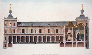 Cross Section of Chateau at Ronse, Belgium, from 