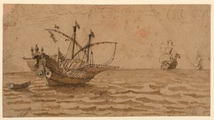 Navios no mar de Pierre Jacques Volaire
