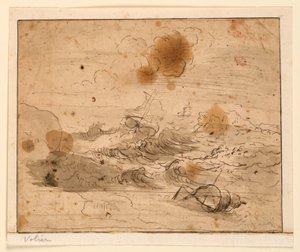 Seascape Tempestuoso de Pierre Jacques Volaire