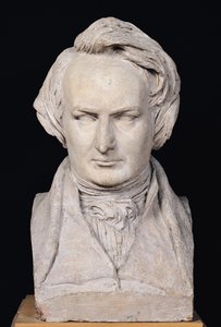 Busto de Victor Hugo (1802-85) aos 35 anos, 1837 (gesso)