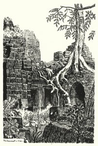 Uma corte interior, Bayon (gravura)