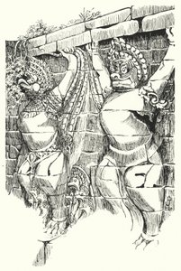Garudas, Terraço dos Elefantes (gravura)