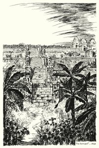 Escadaria principal, Phnom Bakeng (gravura)