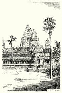 As torres de Angkor Vat (gravura)