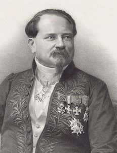 Retrato do compositor Jean-Georges Kastner 1810-1867, 1866. de Pierre Lanith Petit