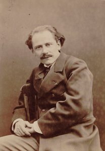Retrato do compositor Jules Massenet 1842-1912, 1880. de Pierre Lanith Petit