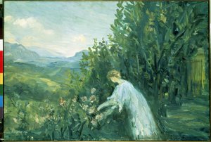 Mulher em um Jardim (Lady in the Garden). Pintura de Pierre Laprade (1875-1931)