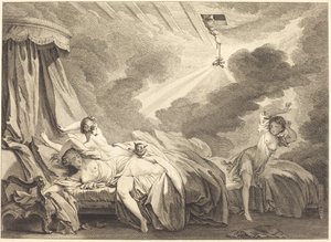 Os fogos de artifício de Pierre Laurent Auvray after Jean Honoré Fragonard