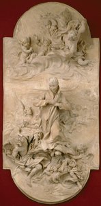 S. Luigi Gonzaga na Glória, c.1696 (terracota) de Pierre Legros