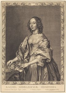 Rachel, Condessa de Middlesex de Pierre Lombard after Sir Anthony van Dyck