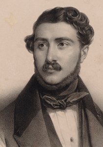 Retrato do compositor Théodore Labarre 1805-1870.